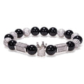 Bratara Brooks Silver Luxury Crown White Zircon