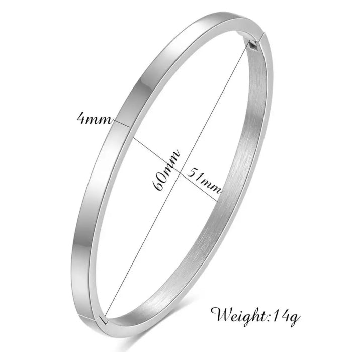 Bratara Brooks Silver Slim Bangle