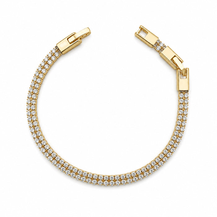 Bratara Brooks Tennis Double Row Zirconia 4 MM / 19.5 CM
