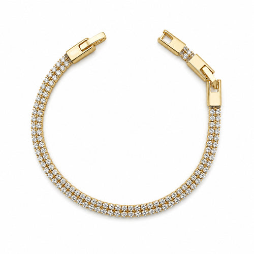 Bratara Brooks Tennis Double Row Zirconia 4 MM / 19.5 CM