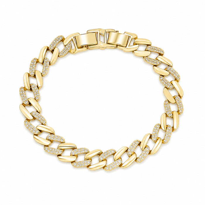 Bratara Cuban Unisex Placata Aur 14K 17CM/19CM