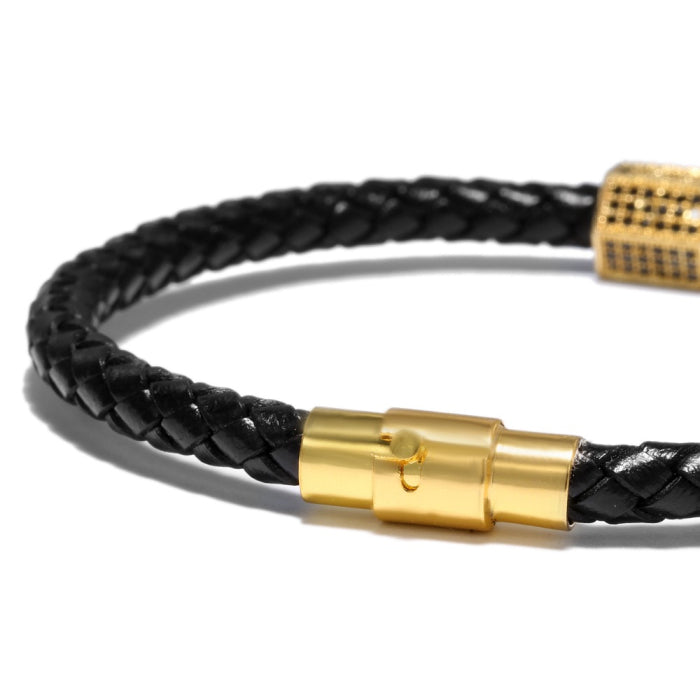 Bratara Dama Brooks Gold Zircon Hexagon