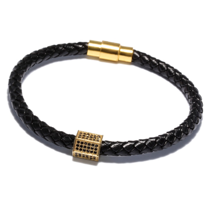Bratara Dama Brooks Gold Zircon Hexagon