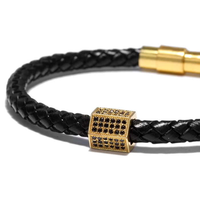 Bratara Dama Brooks Gold Zircon Hexagon