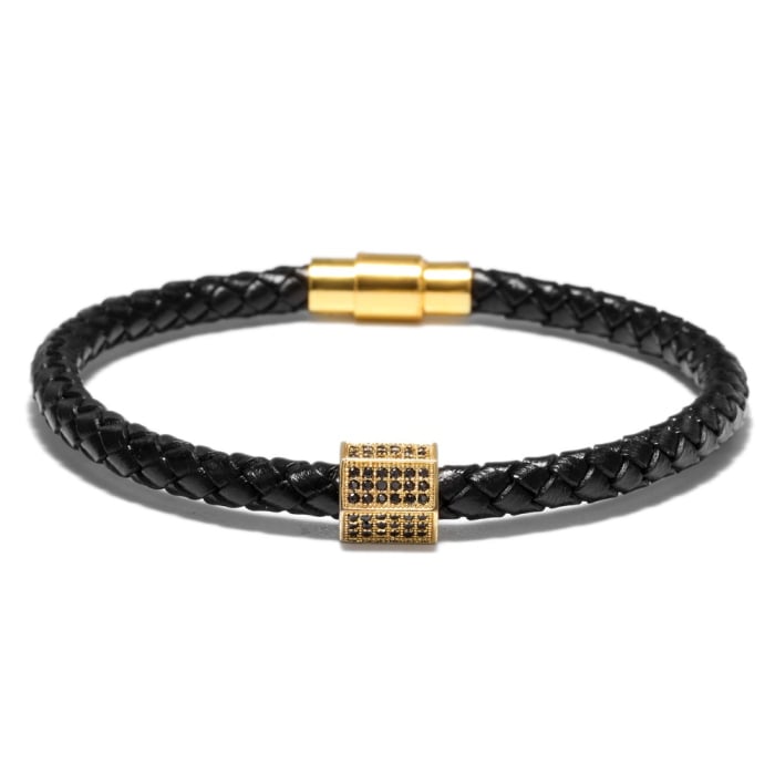 Bratara Dama Brooks Gold Zircon Hexagon