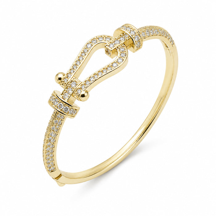 Bratara Dama Gold Anchor Diamonds Plated 14K