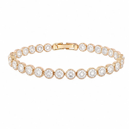 Bratara Dama Gold Angelic Diamond Gold Plated 14K / 6 MM