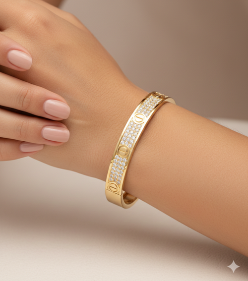 Bratara Dama Gold Full Diamonds