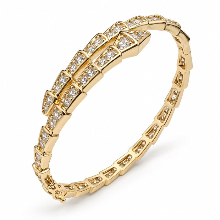 Bratara Dama Gold Royal Snake Diamonds