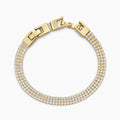 Bratara Dama Gold Tennis White Diamonds 19 CM