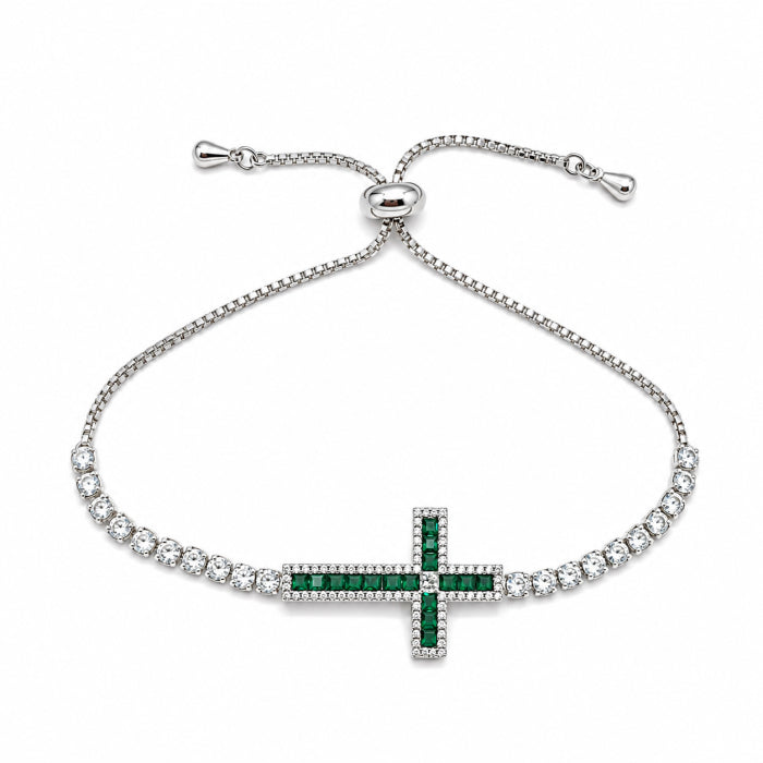 Bratara Dama Tennis Green Cross