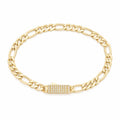 Bratara Figaro Gold 14K - 6 MM / 18 CM
