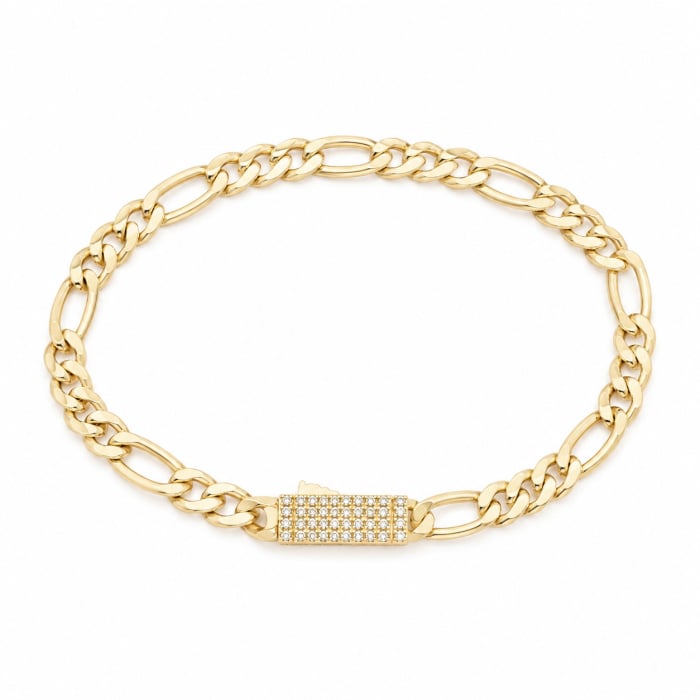 Bratara Figaro Gold 14K - 6 MM / 18 CM