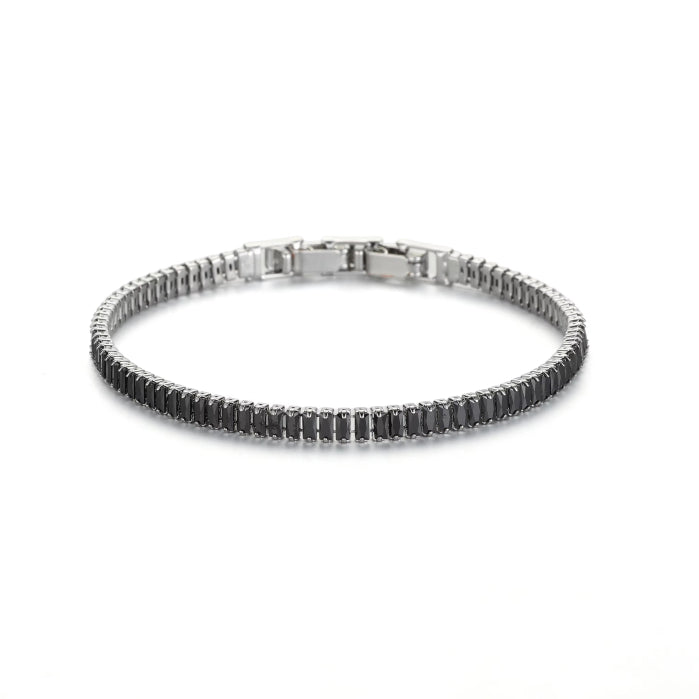 Bratara Tennis Black Crystal - 3 MM / 19 CM