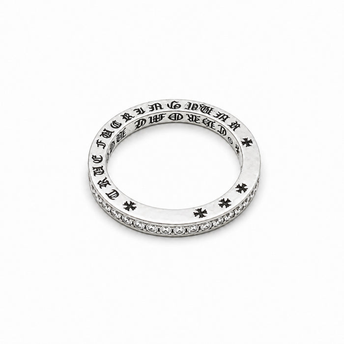 Inel Barbati Tennis Chrome Hearts Design White Diamonds