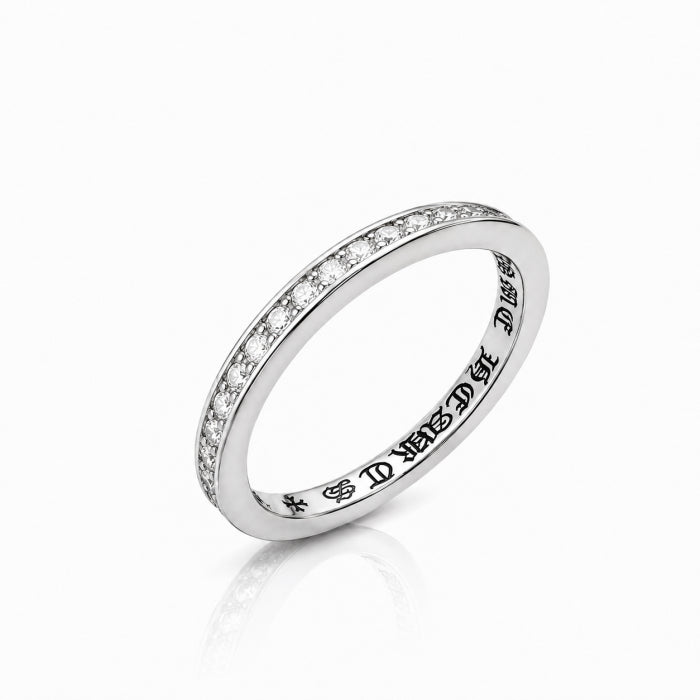 Inel Barbati Tennis Chrome Hearts Design White Diamonds