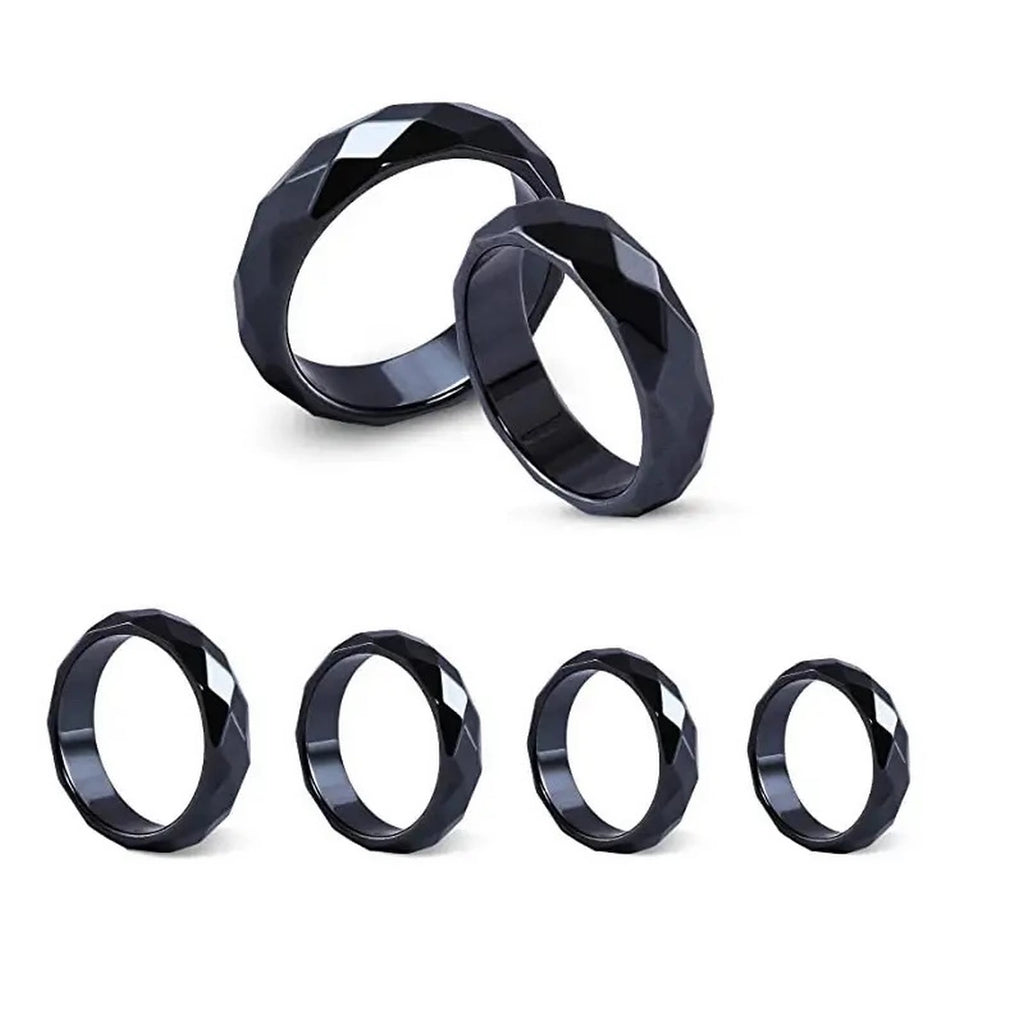 Inel Brooks Black Hematit Diamond Cut