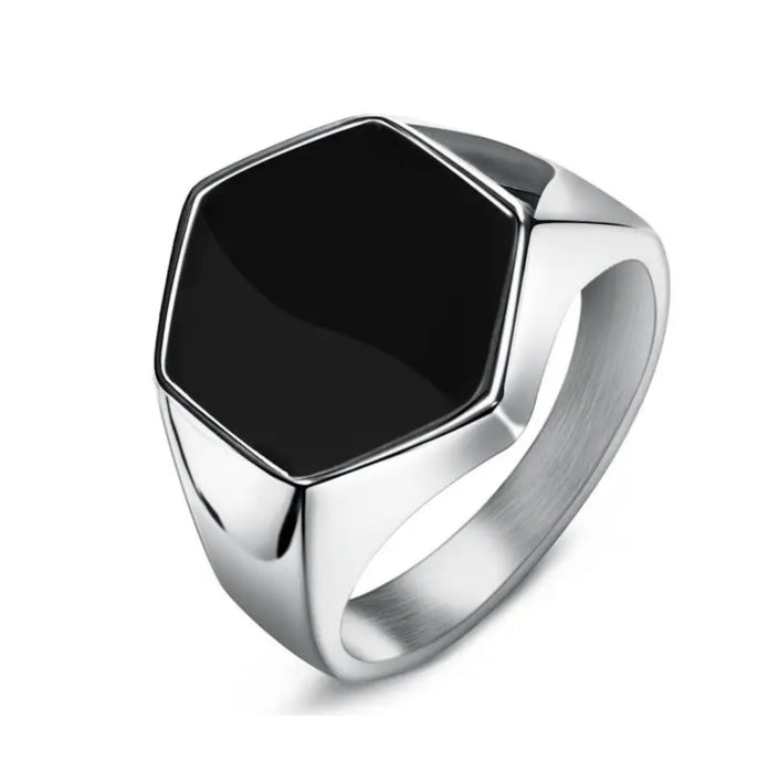 Inel Brooks Otel Inoxidabil Hexagon
