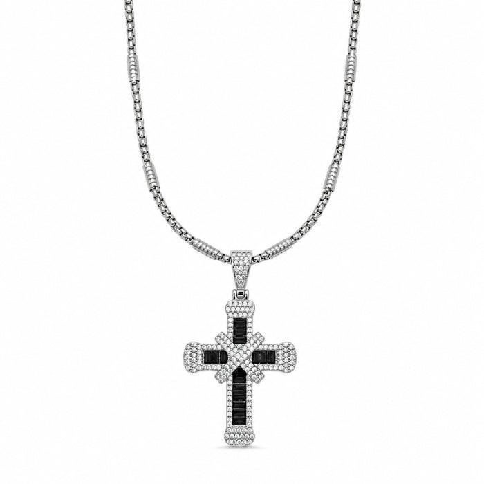Lant Brooks BlackWhite Diamonds Cross