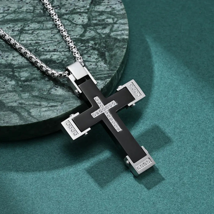 Lant Brooks Contemporan Cross Diamonds