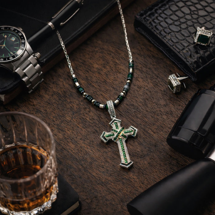 Lant Brooks Cruce Cristale Verde