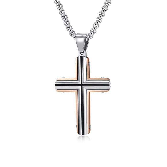 Lant Brooks Exquisite Cross Rose Gold Fusion