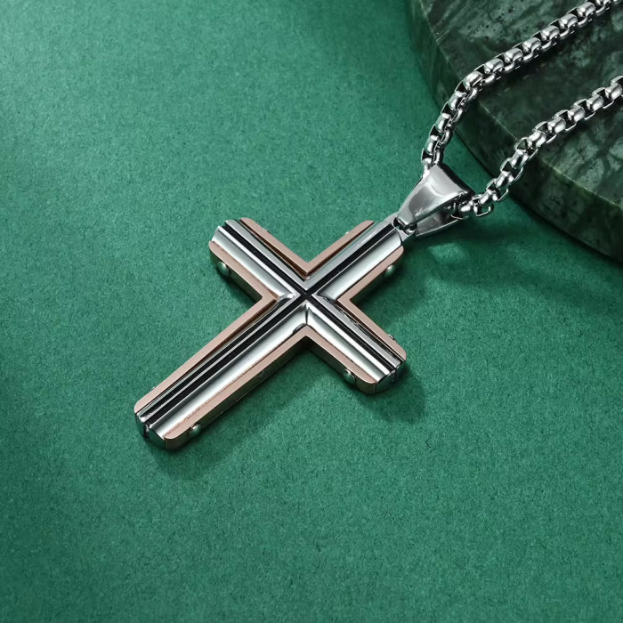 Lant Brooks Exquisite Cross Rose Gold Fusion