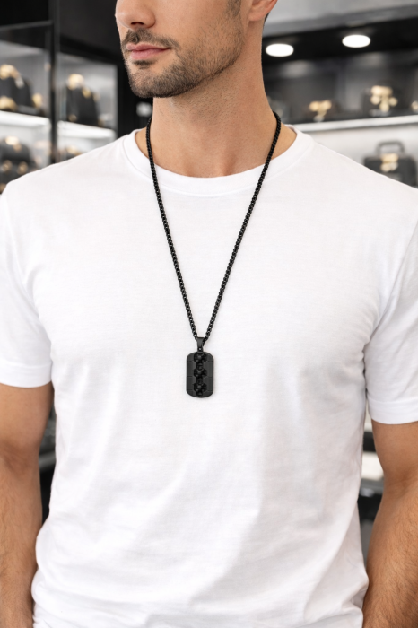 Lant Brooks Exquisite Full Black Abstract Tag
