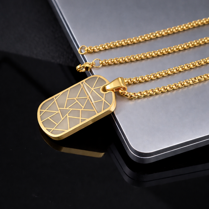 Lant Brooks Exquisite Gold Abstract Tag