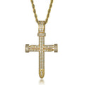 Lant Brooks Full Diamonds Gold Cross
