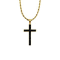 Lant Brooks Gold Black Zircon Cross