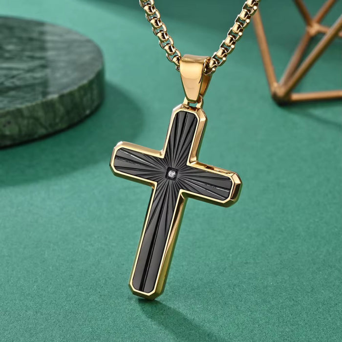 Lant Brooks Gold Diamond Cross