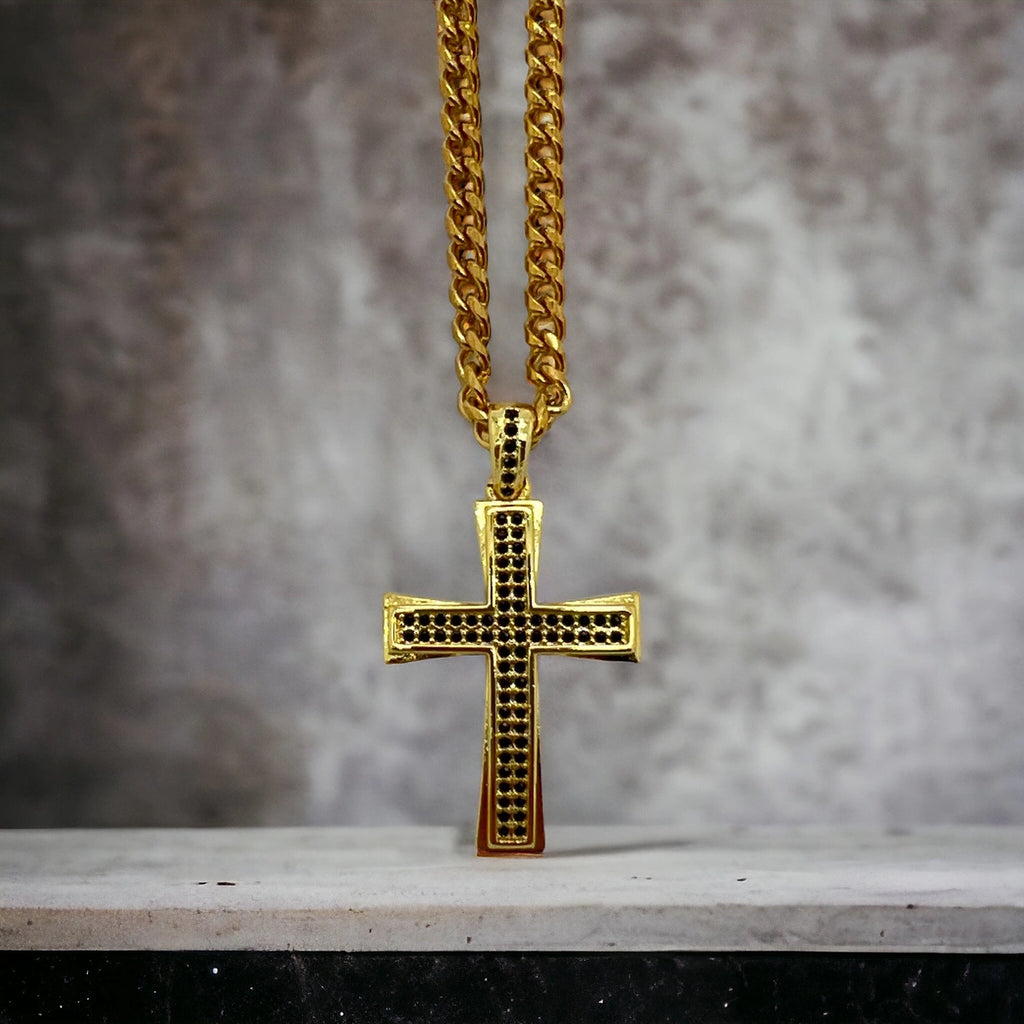 Lant Brooks Gold Diamonds Cross