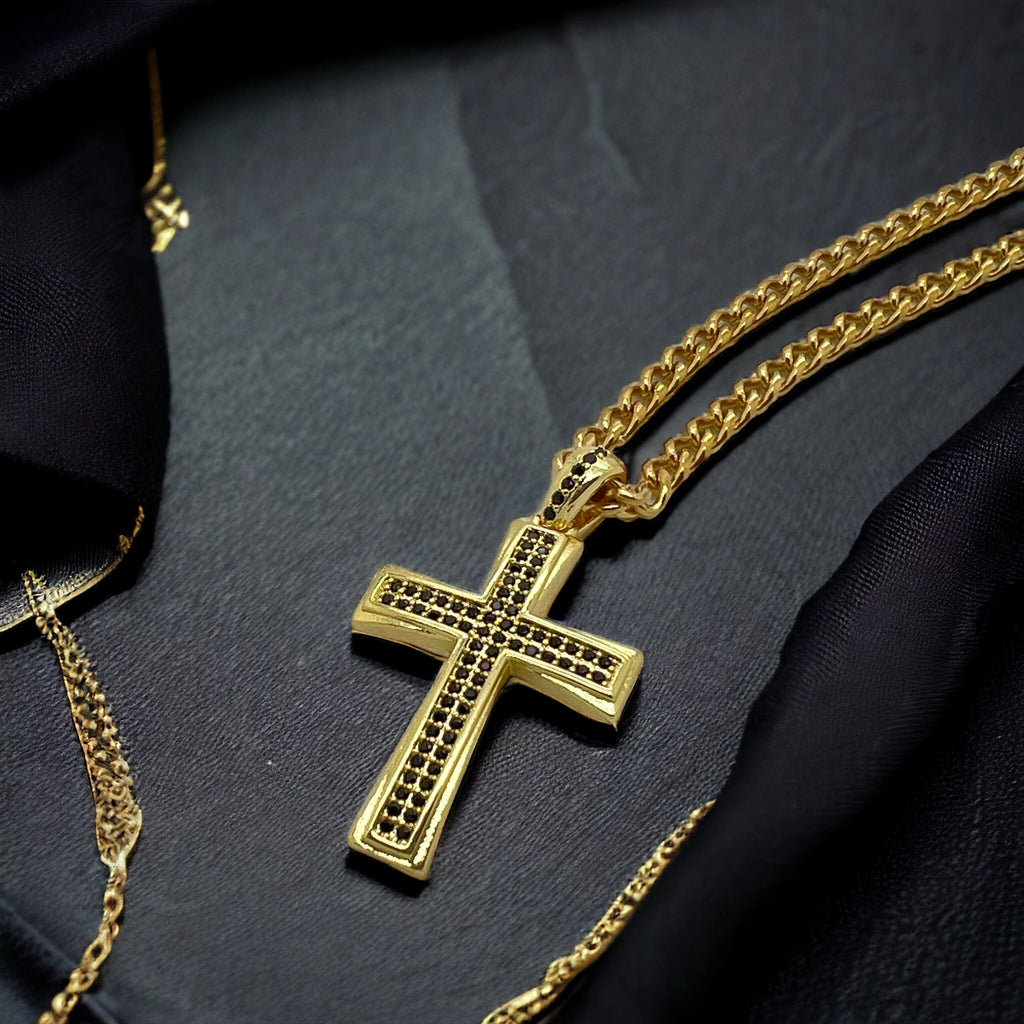 Lant Brooks Gold Diamonds Cross