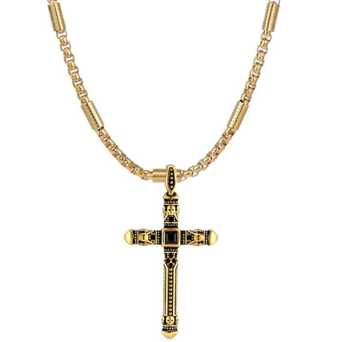 Lant Brooks Gold Gothic Cross