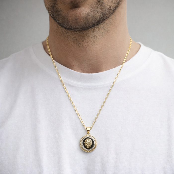 Lant Brooks Gold Lion 14K Plated