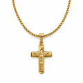 Lant Brooks Gold Placat Aur Cruce Cristos