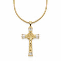 Lant Brooks Gold Placat Aur Cruce Cristos