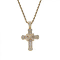 Lant Brooks Gold Steel Diamonds Cross Masterpiece