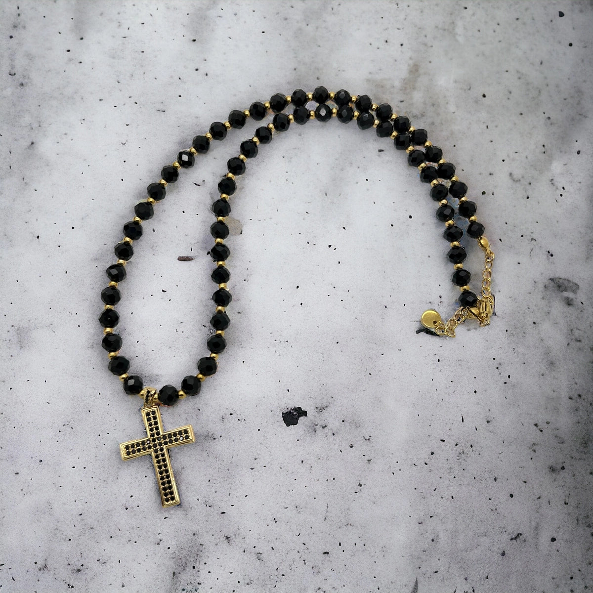 Lant Brooks GoldBlack Diamonds Cross