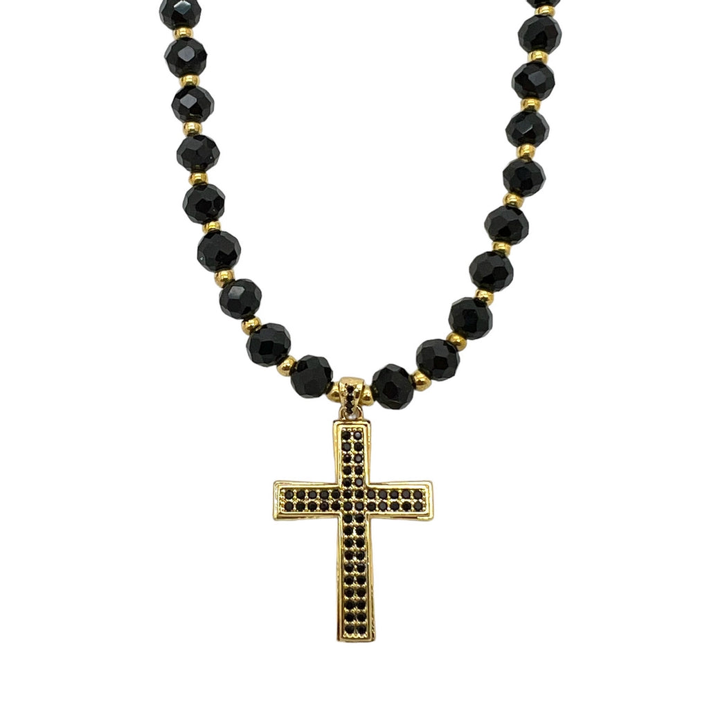 Lant Brooks GoldBlack Diamonds Cross