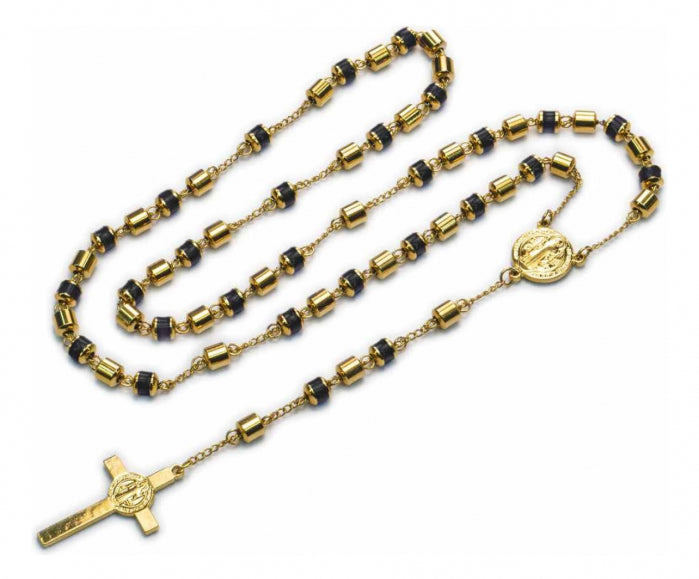 Lant Brooks GoldBlack New Rosary Placat 14K