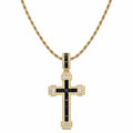 Lant Brooks GoldBlack Tennis Cross Rope Chain