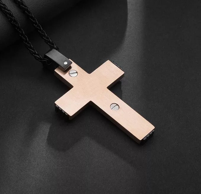 Lant Brooks RoseGold Black Cross