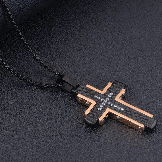 Lant Brooks RoseGold Cross Impera