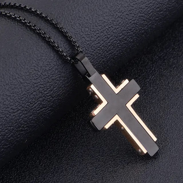 Lant Brooks RoseGold Cross Impera