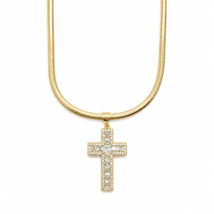 Lant Brooks Snake-Tennis Cross Diamonds
