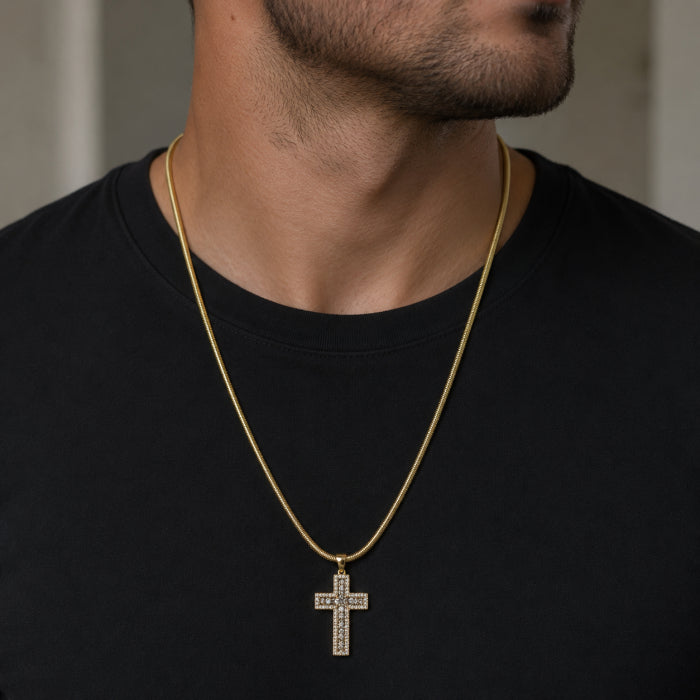 Lant Brooks Snake-Tennis Cross Diamonds
