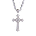 Lant Brooks Tennis Big Cross Full Diamonds 4 MM