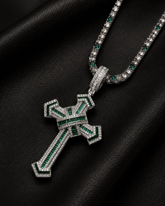 Lant Brooks Tennis Green-White Diamonds 4 MM / 70 CM